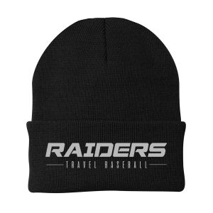 Knit Beanie Cap Raiders Black