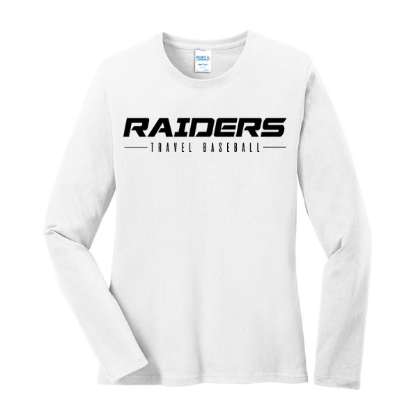 Long Sleeve Core Blend Tee Raiders White