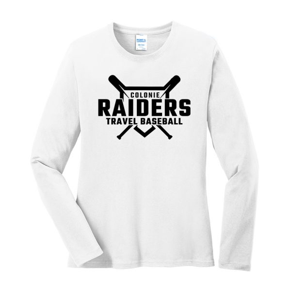 Long Sleeve Core Blend Tee Raiders Diamond White