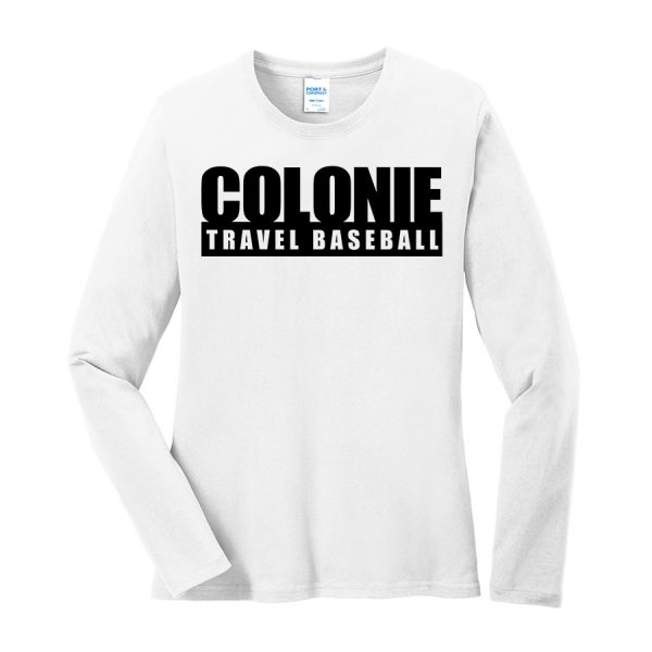 Long Sleeve Core Blend Tee Travel Baseball White