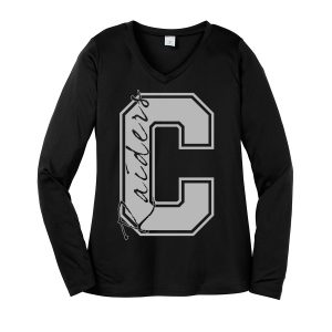 Long Sleeve Performance Cooling Tee C Raiders Black