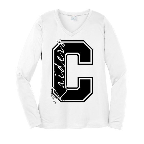 Long Sleeve Performance Cooling Tee C Raiders White