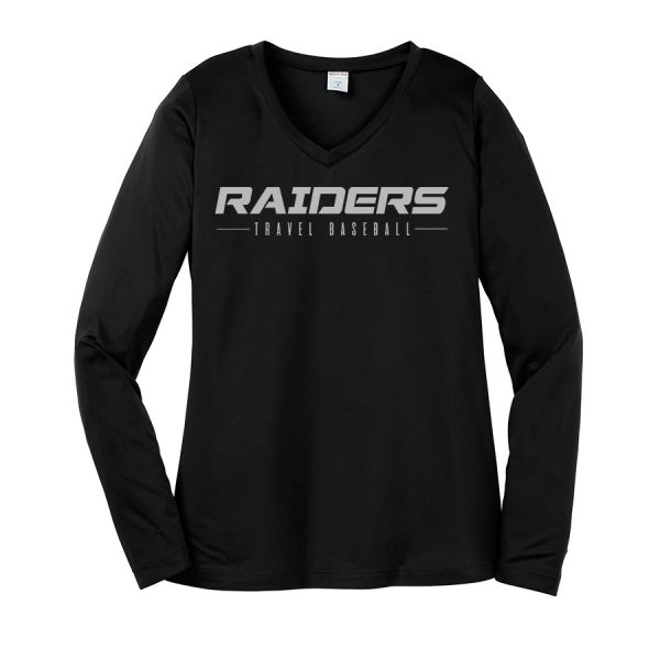 Long Sleeve Performance Cooling Tee Raiders Black