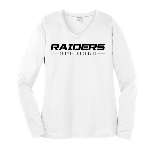 Long Sleeve Performance Cooling Tee Raiders White