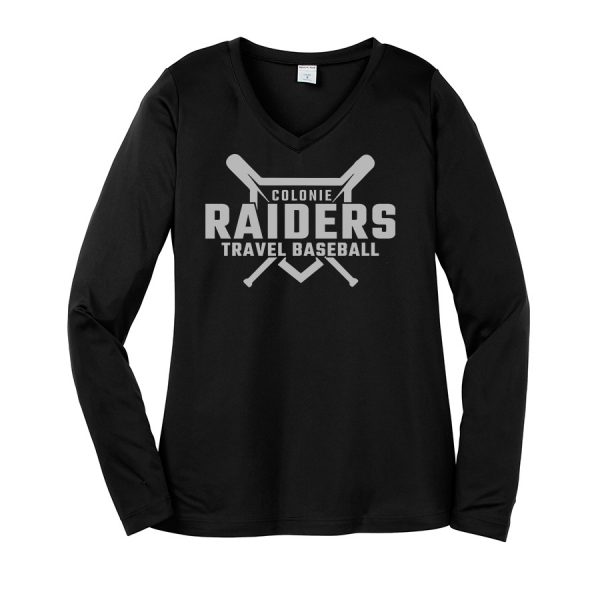 Long Sleeve Performance Cooling Tee Raiders Diamond Black