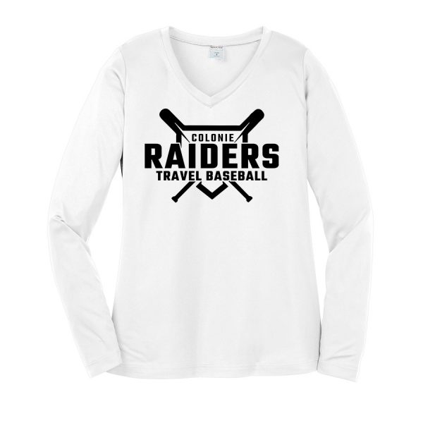 Long Sleeve Performance Cooling Tee Raiders Diamond White