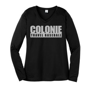 Long Sleeve Performance Cooling Tee Travel Baseball Black