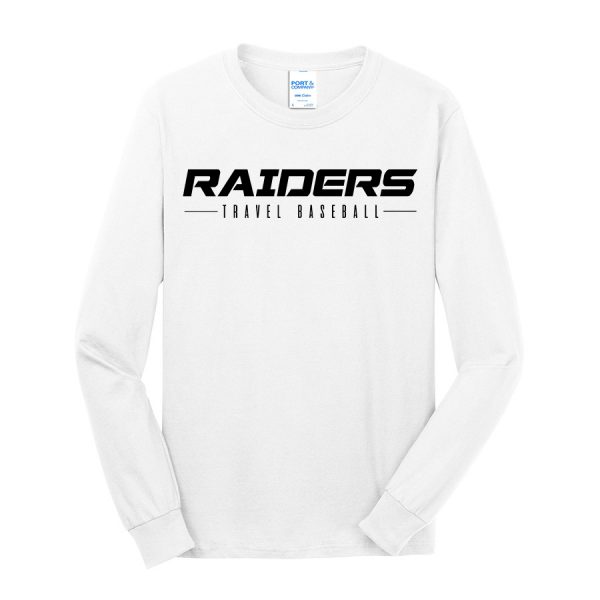 Long Sleeve Core Blend Tee Raiders White