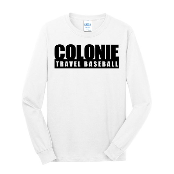 Long Sleeve Core Blend Tee Travel Baseball White