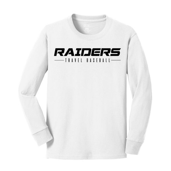 Long Sleeve Core Blend Tee Raiders White