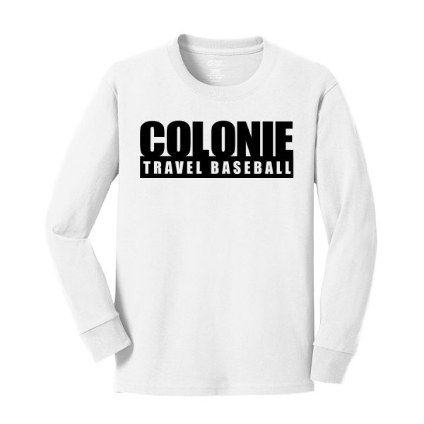 Long Sleeve Core Blend Tee Travel Baseball White