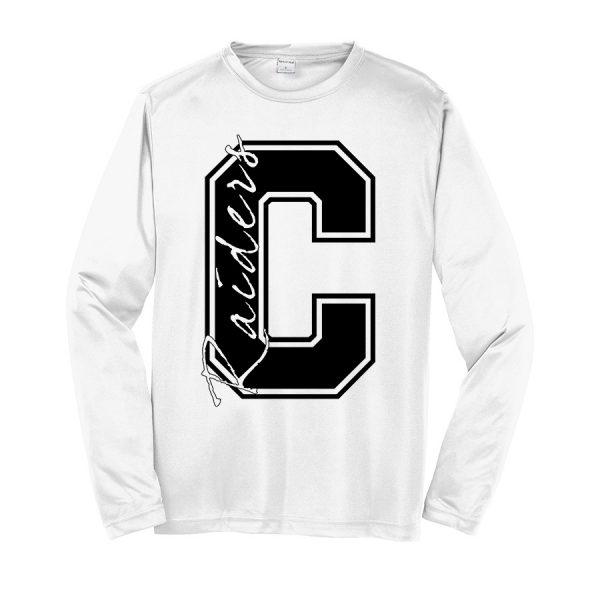 Long Sleeve Performance Cooling Tee C Raiders White