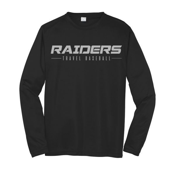 Long Sleeve Performance Cooling Tee Raiders Black