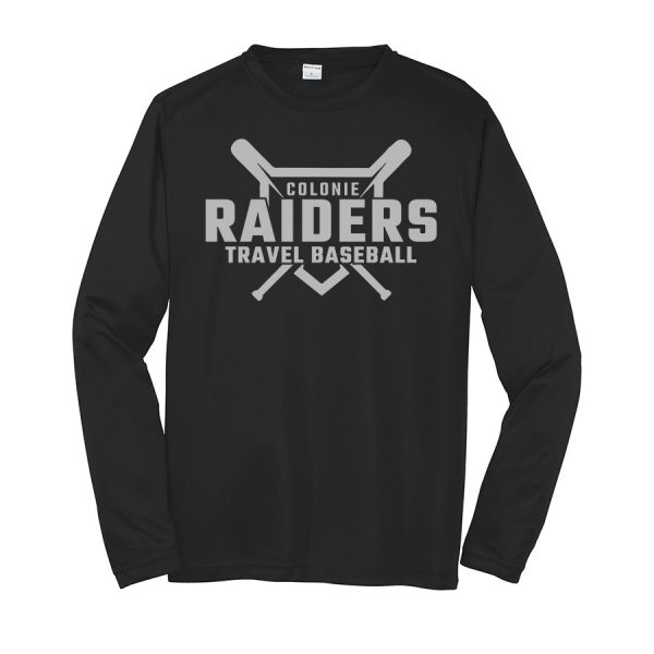 Long Sleeve Performance Cooling Tee Raiders Diamond Black