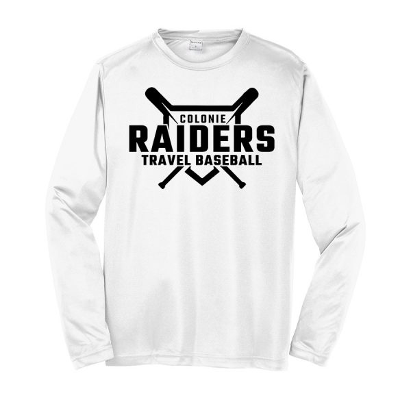 Long Sleeve Performance Cooling Tee Raiders Diamond White