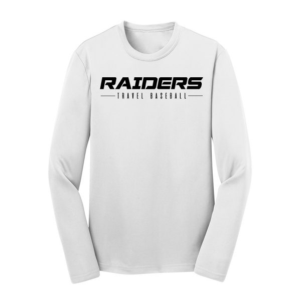 Long Sleeve Performance Cooling Tee Raiders White