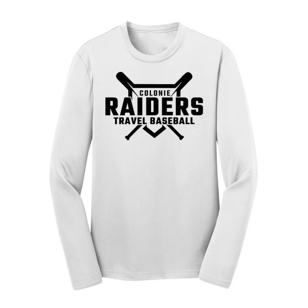 Long Sleeve Performance Cooling Tee Raiders Diamond White