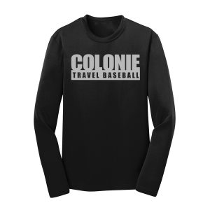 Long Sleeve Performance Cooling Tee Travel Baseball Black